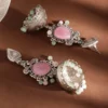 Rubans Antique Allure Oxidized Jhumka Earrings for a Touch of Tradition - Image 4